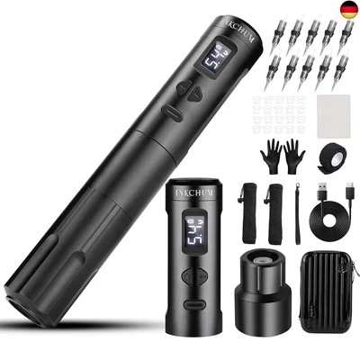 MARKE INKCHUM Wireless tiwttuo Maschine Set mit 2 Batterien,Übungsfelle, Becher und