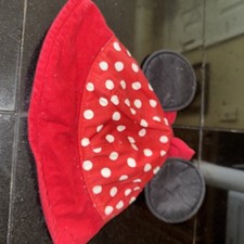 Disney World Minnie Mouse Bucket Hat Girls Woman Red Polka Dot