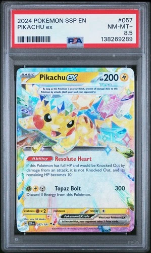 PIKACHU EX 057/191 | PSA 8.5 | SSP EN SURGING SPARKS POKEMON