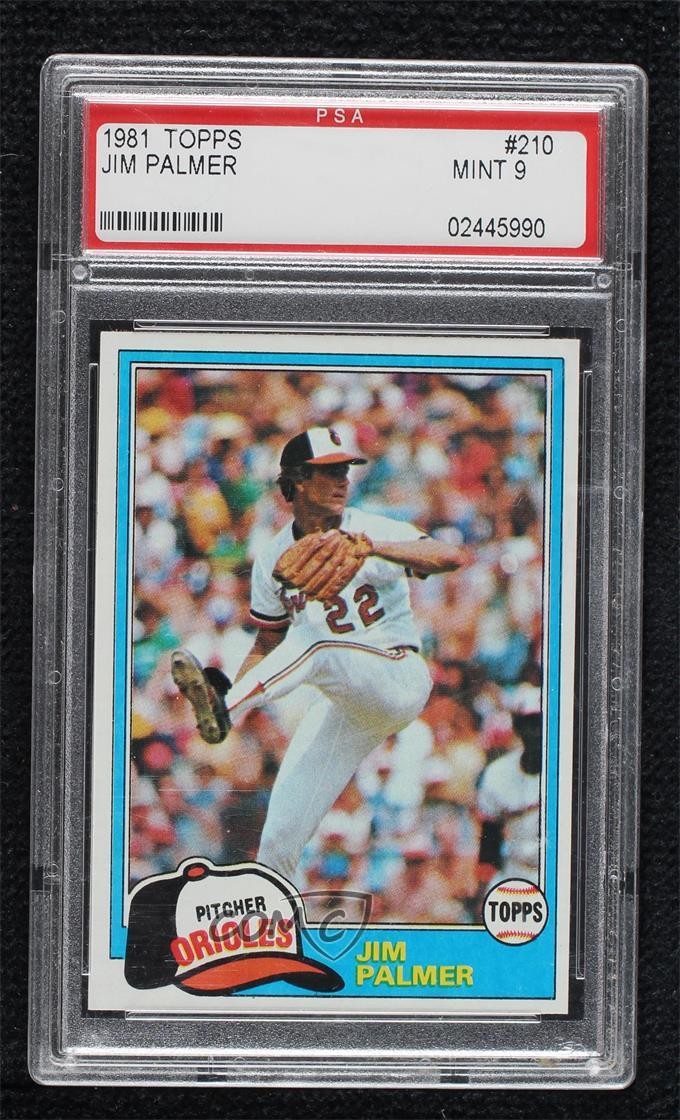 1981 Topps Jim Palmer #210 PSA 9 MINT HOF 3d0