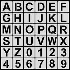 Letter Stencils for Painting, 36 Pcs 5 Inch for Wood Signs Canvas Reusable ...