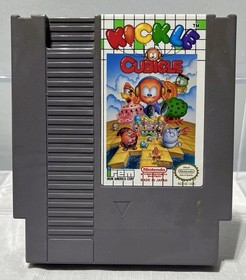 Kickle Cubicle Nintendo NES Game Cartridge Sleeve and Manual