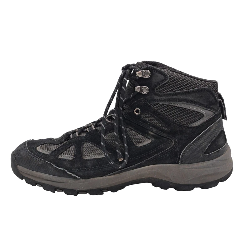 Denali Black Leather Mesh Hiking Boots