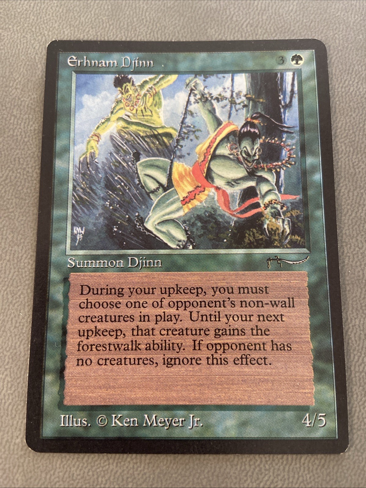 MTG Magic The Gathering ERHNAM DJINN ARABIAN NIGHTS VINTAGE! INVEST! BEAUTIFUL!
