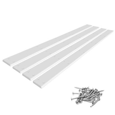 PE Boat Trailer Bunk Slides, 35.5'' X 3'', 35.5'' X 4'',,47.5'' 47.25'' X 3'' 2 white