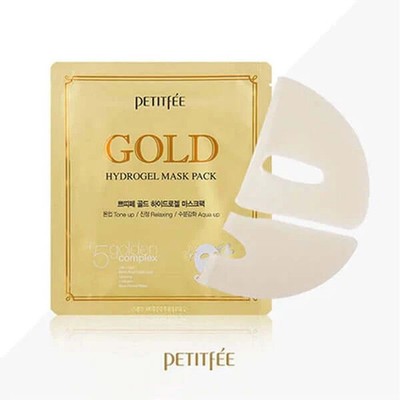 PETITFEE Gold Hydrogel Mask Pack - 1pack (5pcs)  K-beauty