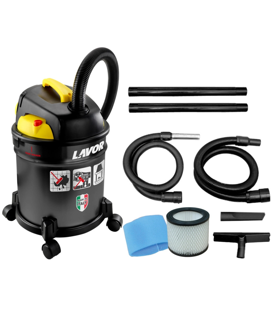 Aspiratutto Lavor Freddy 4 in 1: Cenere, Solidi e Liquidi 1200W