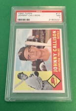 1960 Topps #17 JOHNNY CALLISON PHILADELPHIA PHILLIES PSA 7 NM