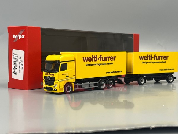 "Herpa - Mercedes-Benz Actros Bigspace Wechselkoffer-HäNgerzug \"Welti-Furrer"-image