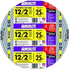 Southwire 68580021 25' 12/2 Type MC Cable Aluminum