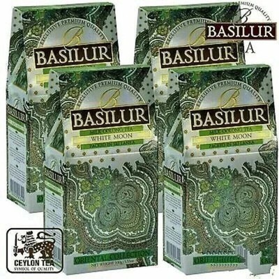 White Moon Ceylon Tea Loose Leaf 4 X 100g Basilur Tea milky Oolong green tea