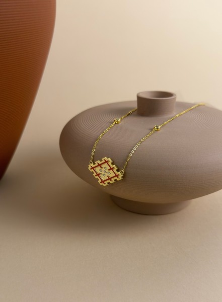 Alternate view of 925 Sterling Silver Lion’s Paw Necklace 18k Gold Plated Berber Amazigh Talisman