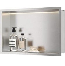 Neodrain Stainless Steel Shower Niche LED Strip Light 18” X 12” NEW MSRP $189