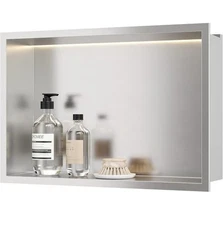 Neodrain Stainless Steel Shower Niche LED Strip Light 18” X 12” NEW MSRP $189