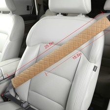 Extra Long Seatbelt Covers for Adults Kids Women  Men, 15.5in - 1pc, Beige