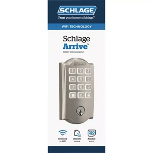 Camelot Satin Nickel Électronique Arrivée Smart Wifi Cylindre simple Deadbolt