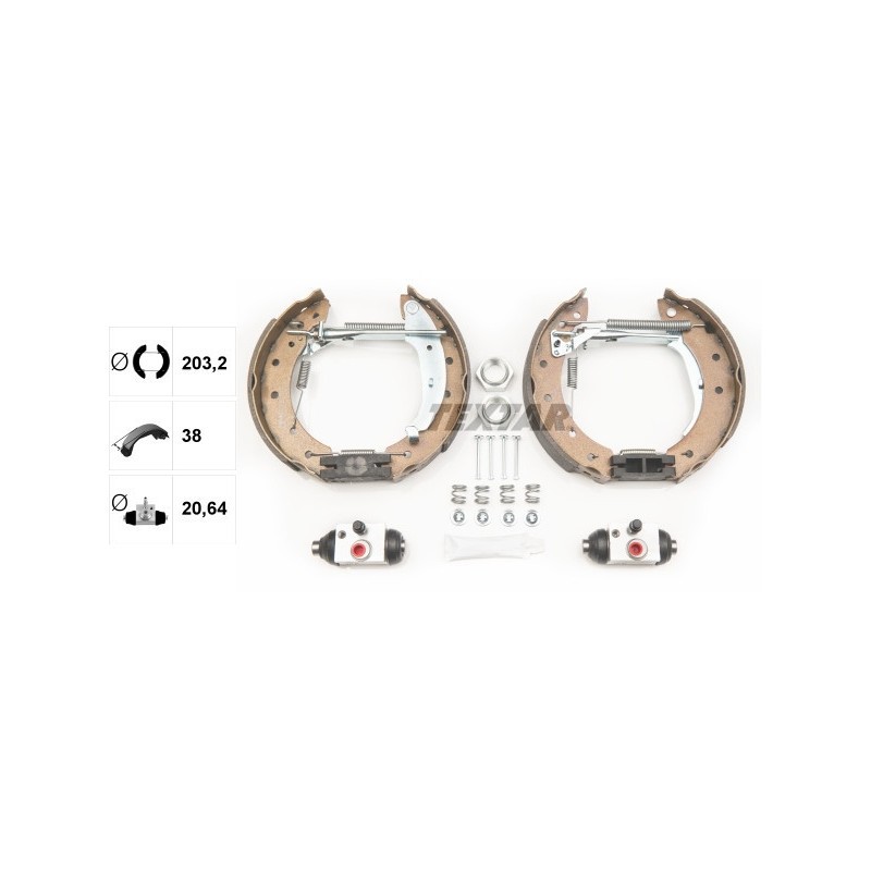 TEXTAR 84048006 Brake Shoe Set Rear for 306 206 106 Saxo Xsara