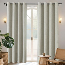 Joydeco Blackout Curtains 63 Inches Long 2 Panels Burg, Room Darkening Curtains