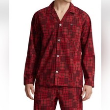 Ralph Lauren Red and Black Plaid Shirt patchwork plaid Pajama top only.
