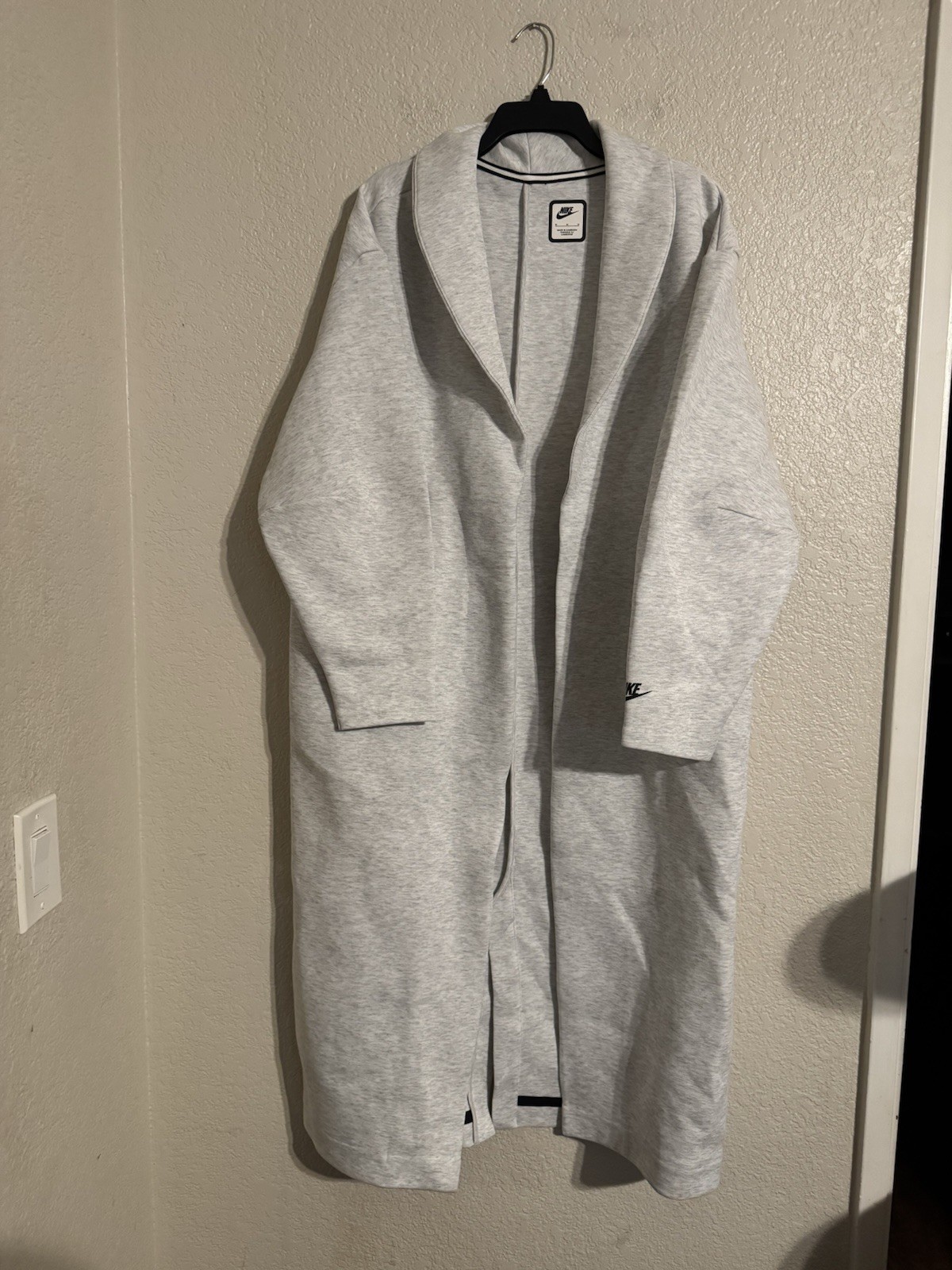 SACAI X NIKE Nike Sportswear Tech Fleece giacca oversize trench cappotto FQ2602 013 WMNS taglia M