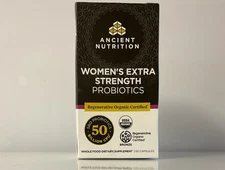 Ancient Nutrition Womens Extra Strength Probiotics 50 BillionCFU 60ct Exp 8/2026