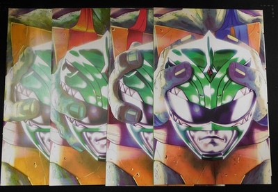MIGHTY MORPHIN POWER RANGERS TEENAGE MUTANT NINJA TURTLES 2-5 F GREEN SET 2020