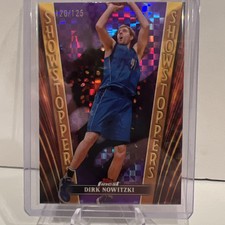 2024 Topps Finest Dirk Nowitzki Show Stoppers Purple Checkerboard /125 Mavericks