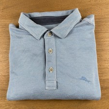 Tommy Bahama IslandZone Palmetto Paradise Polo Men's Large L Blue Shirt