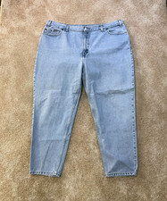 vintage Levi's 550 Relaxed Taper Jeans Women's 24s Blue Denim Y2K