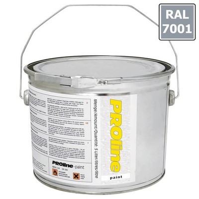 Antirutsch-Hallenmarkierfarbe PROline-paint, rutschhemmend, silbergrau, 5 l