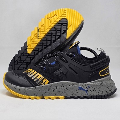 Puma Pacer Future Trail Sneakers 384884-07 Black-Spectra/Yellow Men Size 10 New 