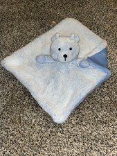 HTF Little Beginnings Plush Blue Bear Security Blanket/Lovey