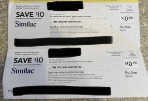 Similac Baby Formula Checks Coupons Worth $20 Exp 9/4/26