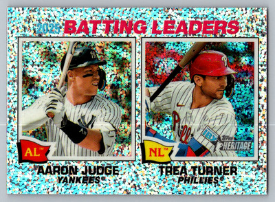 2026 Topps Heritage #1 2025 Batting Leaders Chrome Silver Sparkle
