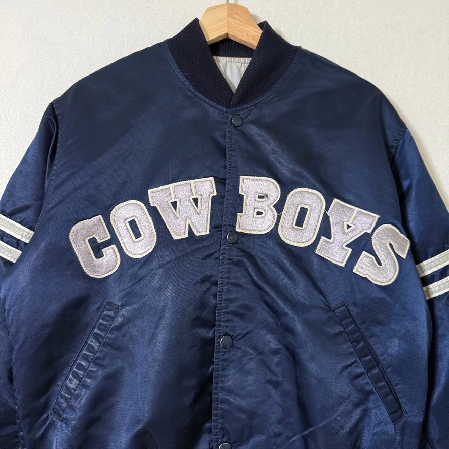 Chaqueta De Colección Años 80 90 Starter Dallas Cowboys Satén Azul Marino M NFL Pro Line Acolchada Foto 3 de 4