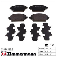 1X Zimmermann 23094.165.2 Bremsbelagsatz FüR Honda MG Accord MG ZR MG ZS CK CG