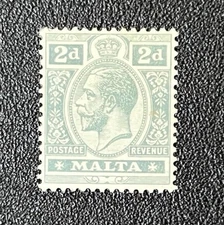 Malta 1915 2p Gray #52 Mint H 2X368