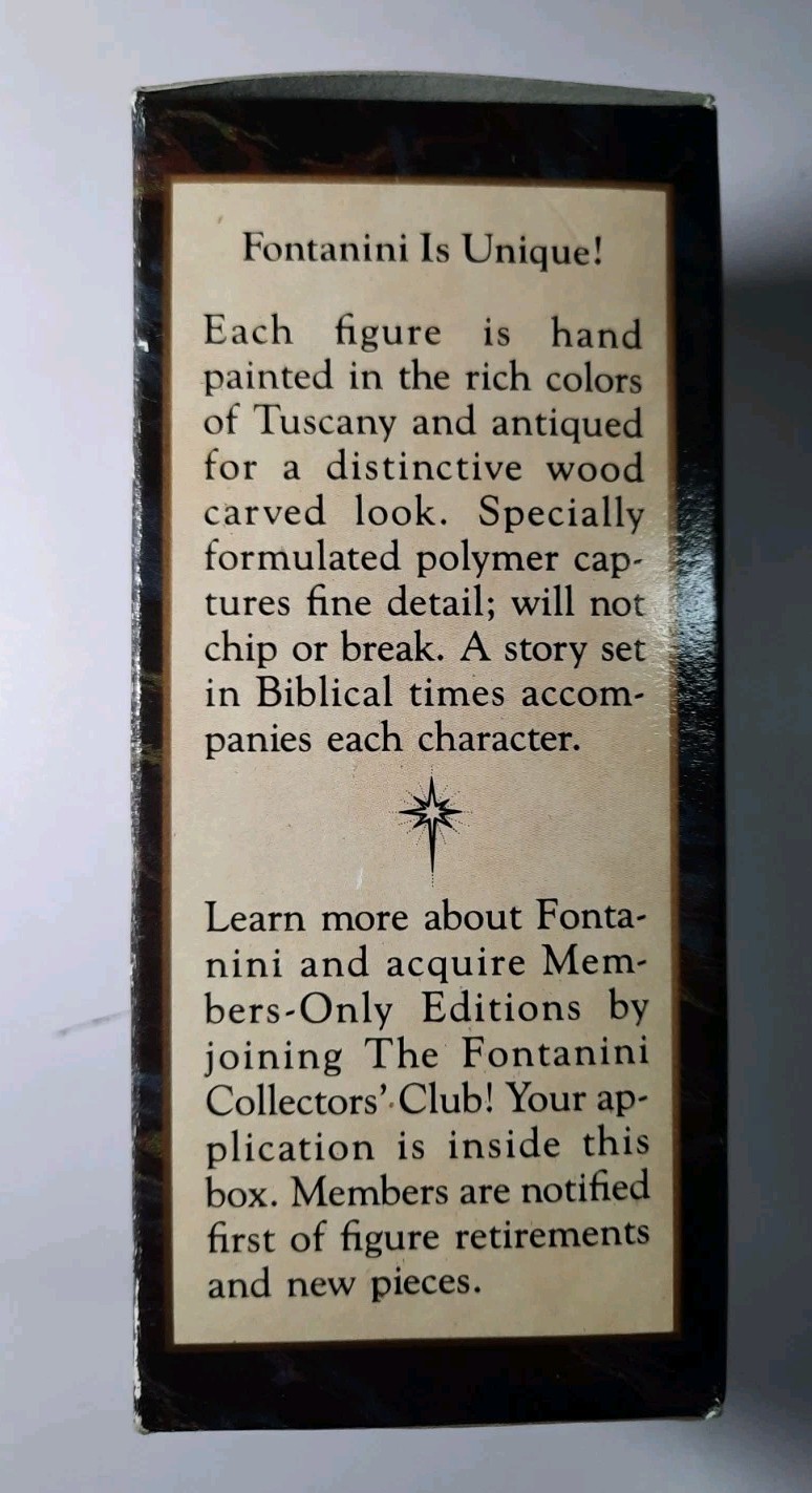 Vtg. 1992 Fontanini Melchior 5" Nativity Figurine w/Box Heirloom Nativity Italy