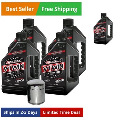 Full Synthetic Engine Oil Change Kit for Harley Davidson Twin Cam V-Twin - 4 ...