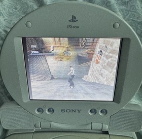 Sony PS One Console & LCD Screen SCPH101 Power Cord, Games, Memory Card, Control