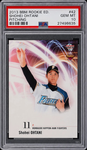 2013 BBM Rookie Edition Shohei Ohtani #42 Pitching PSA 10