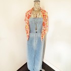 Maxi Vestido Free People Denim Sin Tirantes Tubo Top, Lavado Ligero, Talla 8
