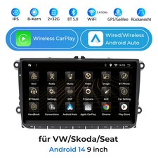 GPS Android14 CarPlay DAB RDS DSP per VW GOLF 5 6 Touran Tiguan Polo autoradio