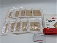3"x3" Silicone Foam Dressing with Adhesive Border Wound Dressing Bandages 10