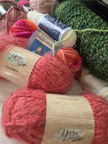 Huge 20+ Skein Yarn Destash Lot Mixed Brands Hobby Lobby Lion Brand Acrylic image 6