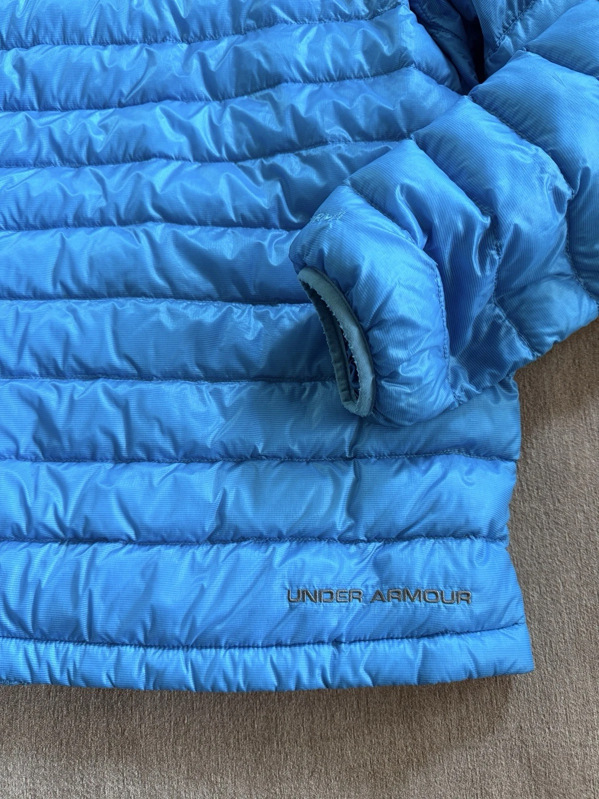Under Armour ColdGear Infrared Puffer Jacket Mens Size Large Blue Full Zip image 8