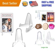 Compact Acrylic Mini Display Easel Stands for Sports Cards & Medals - 22 Pack