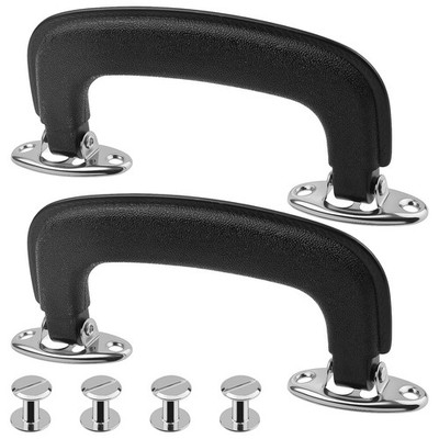 2 Set Guitar Case Handle Luggage Handles Replacement - Carry Black 