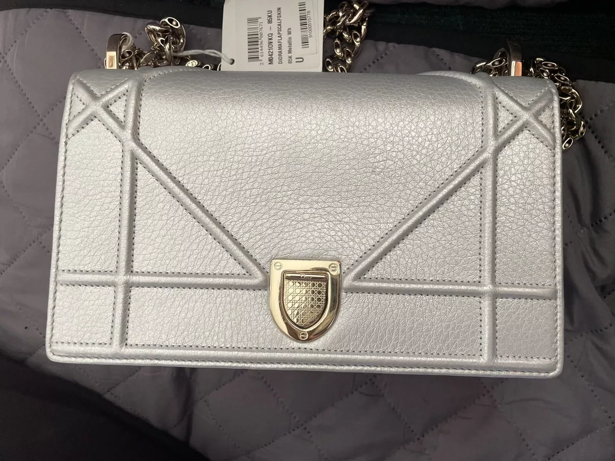 Dior, Bags, Christian Dior White Baby Diorama Flap Bag