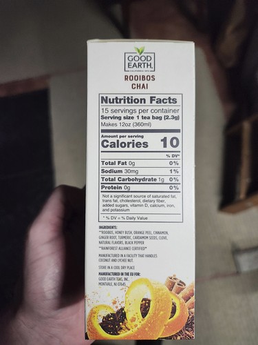 good earth sensorial blends rooibos tee rooibos chai 15 biologisch abbaubare Teebeutel - Bild 2 von 2